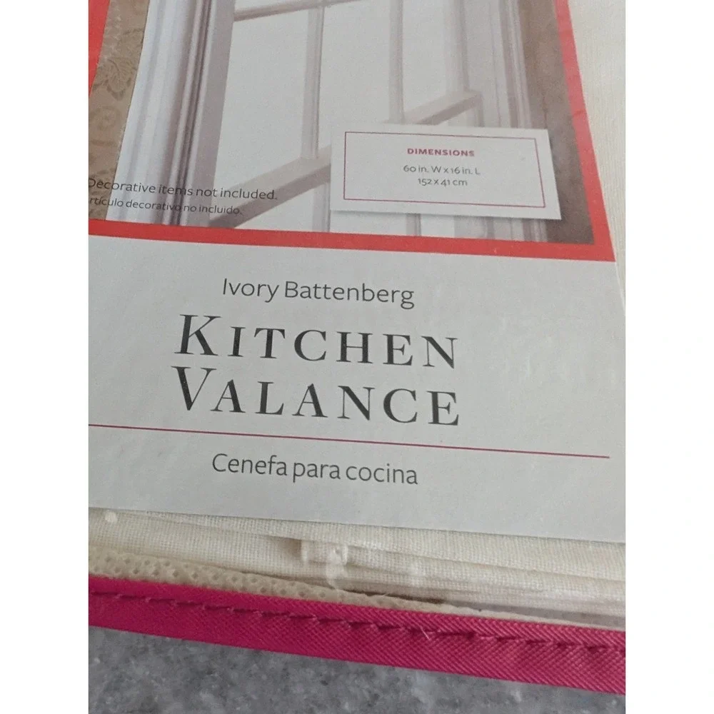Better‎ Homes And Gardens Ivory Battenberg Valance 60